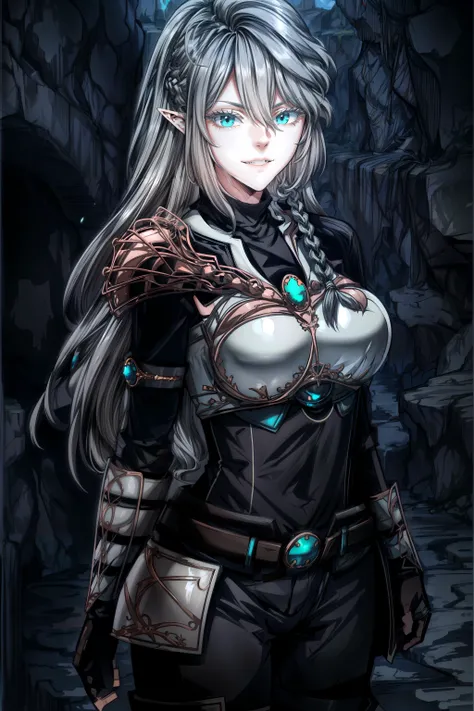 (masterpiece, best quality), intricate details,
1girl, <lora:TessiaEralith_V1-Manityro-pruned:0.8> tessia, tesBattle, black bodysuit, armor, single shoulder pad, breast plate, arm guards, hip armor, smile, looking at viewer, toned, cave
OverallDetail <lora:Elixir:0.4> <lora:add_detail:0.5> <lora:more_details:0.45>