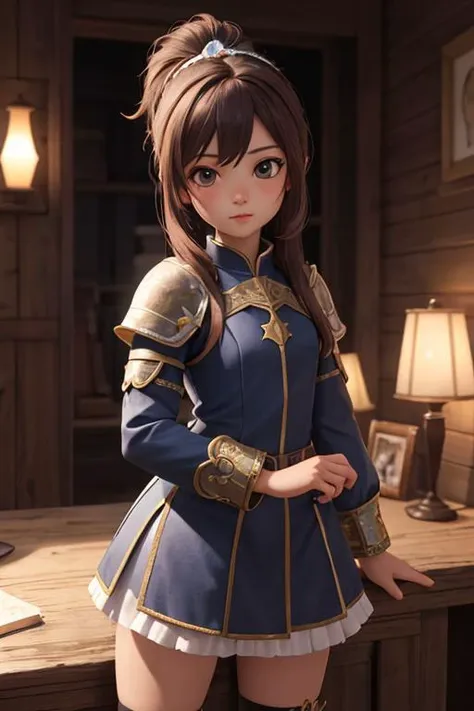 (masterpiece), best quality, high resolution, highly detailed, detailed background, perfect lighting, petite knight girl