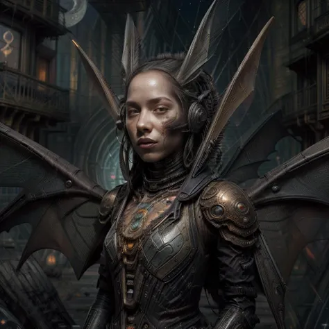 <lora:more_details:0.6>, <lora:epiCRealismHelper:1>, a photograph of bea \(pokemon\) as an 18 year old symmetrical Swedish female composition of human and bat but not human ears and cyborg open face helmet, (holding sci-fi laser rifle), intricate and gothic skin tight full body suit with hooded cloak and red and black leggings, hyperrealistic, (((steampunk, gothic, sci-fi, retro-future))), (full body:1.4), (symmetrical steampunk cyborg bat membrane wings:1.5), by Evan Ayres and Tyler Edlin Art, Deviant Art, high quality photography, Canon EOS R3, extremely detailed, otherworldly hues, intricate costumes, steampunk creatures, steampunk props, lavish details, embellished architecture, moonlight, cinematic composition, (night:1.5), (night time:1.5), horizon in background, pale skin, green eyes, blonde hair and green highlights, outside, standing, alluring pose, (skull as moon:1.5), (steampunk beach:1.4),, <lora:more_details:0.6>, <lora:GPTS6 Hella-sthetic_424353:1>,<lora:S12 v4.2 NAI_208163:1>, <lora:epiCRealismHelper:1>, a photograph of bea \(pokemon\) as an 18 year old female composition of human and rabbit but not human ears and cyborg open face helmet, (holding sci-fi laser rifle), intricate and gothic skin tight full body suit with hooded cloak and red and black leggings, hyperrealistic, (((steampunk, gothic, sci-fi, retro-future))), (full body:1.4), by Evan Ayres and Tyler Edlin Art, Deviant Art, high quality photography, Canon EOS R3, extremely detailed, otherworldly hues, intricate costumes, steampunk creatures, steampunk props, lavish details, embellished architecture, moonlight, cinematic composition, (night), (night time:1.4), horizon in background, pale skin, green eyes, blonde hair and green highlights, outside, skull as moon:1.5, (steampunk town pier:1.4),