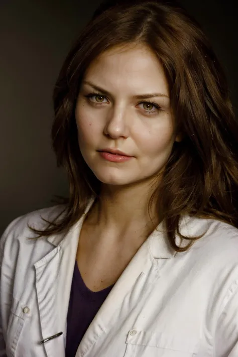 <lora:JenniferMorrison-RealVision-V1.0:1.2>,wearing a doctor's white lab coat,portrait of jmn,brunette hair,<lora:add_detail:0.1>,sharp focus,natural lighting,professional doctor in a hospital,serious tone,eyeliner,lipstick,makeup,crossed arms