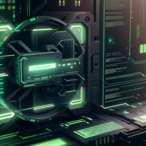 <lora:HackedTech-20:0.9>, hackedtech , scifi, cyberpunk , data stream , pixelated,
(graphics card:1.1), fans
