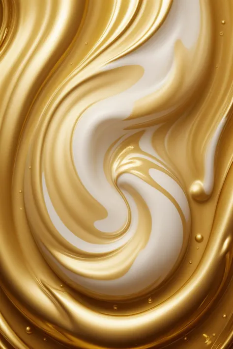 (masterpiece, best quality, official art, beautiful and aesthetic),close up shot to the face of 1 girl  covered by white and gold fluid,bare shoulders,glossy skin,collar bones,looks at viewer,white and gold thick liquid,floating blond long (wet hair),milk_white,milk like drops,precise facial structure,Gradient white fluid,organic feel,viscous,shiny gel,bubbles,<lora:whitegold-000006:0.6>,