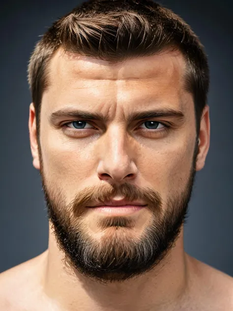 <lora:Bruno Gissoni:0.55>, 1male, muscled, face Bruno Gissoni, realistic, ultra quality, highly detailed, ultra HD, small beard