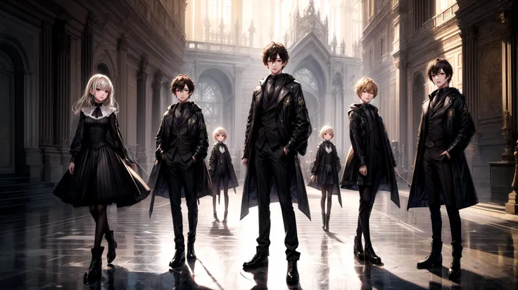 magic, 3 girls, 2 boys, magic academy, masterpiece, portrait, full body shot, facing the camera, <lora:add_detail:0.2> <lora:DW-000008:0.1> <lora:LAS:0.4> <lora:hairdetailer:0.4> <lora:more_details:0.4>