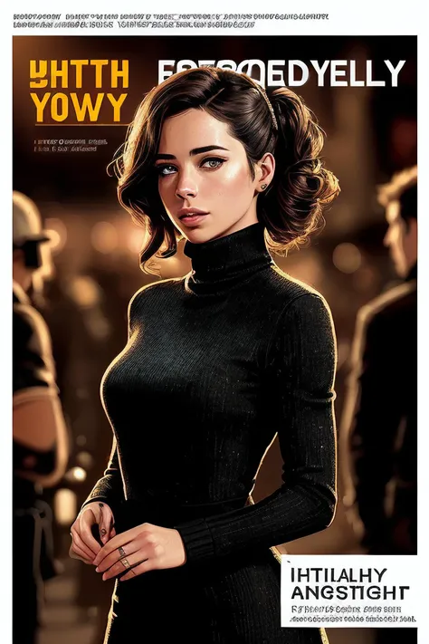 photo of captivating (L414C0ST4-420), a woman as a (sexy detective:1.1), (steven spielberg style), (Infographics photo, vintage-style photography, professional photoshoot, (medium shot), (waist up), retro fashion photo, Direct gaze towards the camera, aloof expression, dynamic stance, ((elegant turtleneck dress:1.2)), with trendy hairstyle, ((crowded london street)), balance, juxtaposition, (((exquisitely detailed infographic))), ((page scan:1.2)), (((magazine cover:1.2))), (((information text:1.2))), (detailed infographics:1.1), atmospheric lighting, cinematic composition, concept art, digital illustration, elaborate, artwork by Bastien Lecouffe-Deharme and Greg Rutkowski and Carne Griffiths, ambient lighting, 4K resolution, meticulously detailed, cell shading, ((rotoscoping)), ((flawless eyes)), (intricate pupils), (((acknowledgments))), (((comic installment))), (((character infographic))), (80s movieer:1.2)), (Vector Art, Borderlands style, Arcane style, Cartoon style), Line art, Disctinct features, Hand drawn, Technical illustration, Graphic design, Vector graphics, High contrast, Precision artwork, Linear compositions, Scalable artwork, Digital art, cinematic sensual, Sharp focus, humorous illustration, big depth of field, Masterpiece, trending on artstation, Vivid colors, trending on ArtStation, trending on CGSociety, Intricate, Low Detail, dramatic