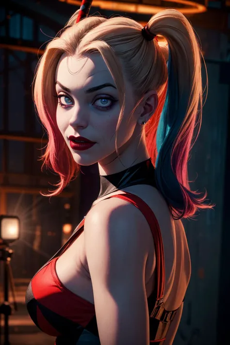 (ultra realistic,32k, masterpiece:1.2),(high detailed skin:1.1),( 8k uhd, dslr, high quality:1.1),
<lora:harleyquinn:0.5>harleyquinn,, <lora:add_detail:0.81>, (huge breast:0.9),
(looking at viewer, Bend forward:1.1),
,(backlight:1.1),shadowvale, eternal twilight, eerie silence, hauntingly beautiful