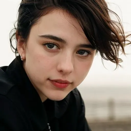 analog style, film, dust, grain, photo of a woman with a few freckles, round eyes and short messy hair shot outside, wearing a white t shirt, staring at camera, chapped lips, detailed face, <lora:epiNoiseoffset_v1:1>, <lora:ArgieFilm-01:1>