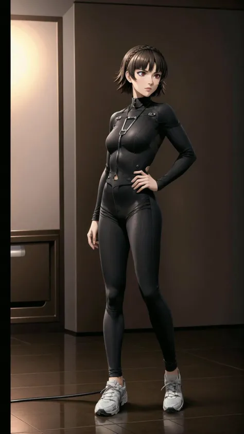 <lora:acSTP:0.8> woman wearing acSTP skintight pants, STP grey, BREAK, <lora:Queen, Makoto Niijima - Persona 5:0.8> dsmakoto, brown hair, short hair, crown braid, red eyes, BREAK, <lora:persona_style:0.25> modeling pose, supermodel, wallmirror, masterpiece, best quality, extremely detailed, highly quality, 4k, sharp focus, professional, sharp focus, award winning, cinematic lighting, octane render, unreal engine, volumetrics dtx, Wallpaper,