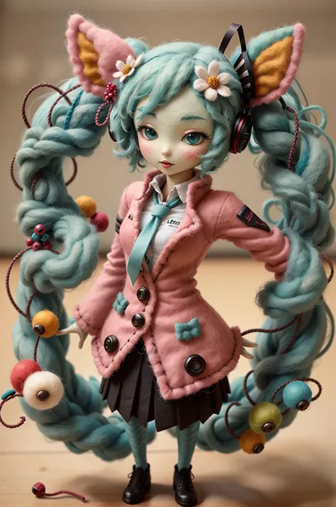Felted hatsune miku,
<lora:kFeltedReV:0.8>