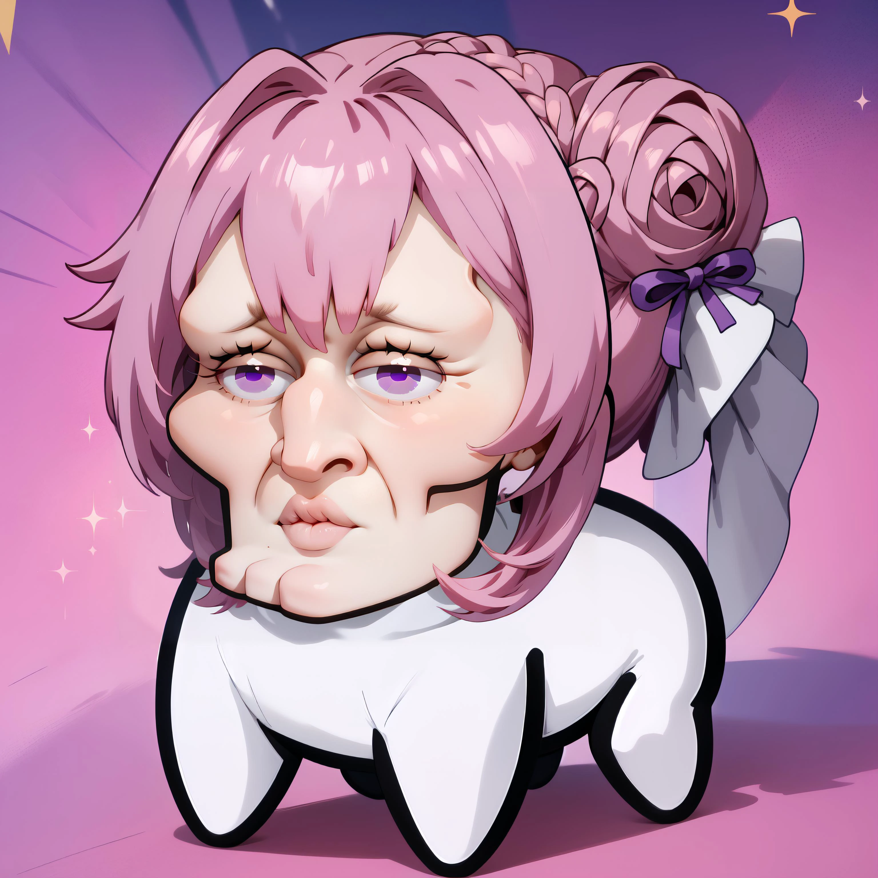 <lora:handsomize_x_v1:1.15> masterpiece, best quality, handsomize, sparkle, <lora:DoroX_V1:0.95> doro, creature, chibi, ;3, no humans, pink hair, purple eyes, hair bun, hair bow <lora:dorothy-nikke-richy-v1:0.8> dorothy \(nikke\)