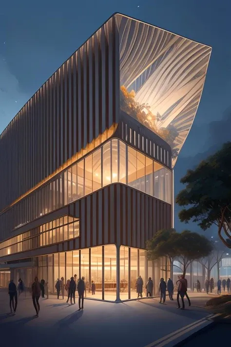 singapore pavillion exterior at the next world expo designed by gensler, elegant atmosphere, glowing lights, highly detailed, digital painting, artstation, concept art, smooth, sharp focus, illustration, art by wlop, mars ravelo and greg rutkowski