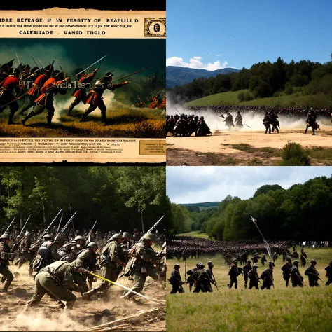 In age of 1415 battlefield, english longbow man embush Franch knights,thousands of ries and knights engaged in intense combat, blood splattering and weapons and armor scattering on the ground. Countless arrows fluttered in the air, almost obscuring the sky and plunging the battlefield into darkness. Warriors fought bravely, fiercely resisting enemy attacks. Spear clashed, gunpowder exploded, and iron horses trampled over boiling blood pools. The cries and screams of soldiers and horses created a terrifying scene. The battlefield was pitted and littered with severed limbs and corpses, and countless soldiers fell on the battlefield. Both sides of the conflict were locked in a brutal struggle, exhausting their strength. The entire scene exuded an atmosphere of extreme tension, intensity, and terror, as if hinting that the cruel war would never end.
moonlight movie studio,(analog film:1.3) (vhs movie) (photorealistic) (screencap) (cinematic lighting) (sharp focus) (80sDarkFantasySD15b:1.0),