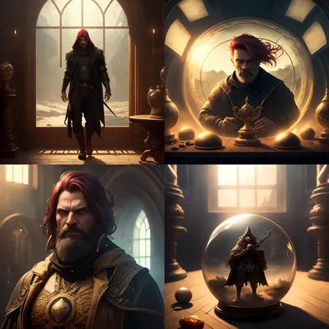 (orb:1.2), crystal orb, shiny glass,<lora:Orbs-V1:1>, dress, cleavage, woman inside glass, (masterpiece), (extremely intricate), fantasy, (((photorealistic photo of an evil hermit, male, villain, anti hero, evil face, masculine face, medium hair, Maroon hair, wicked, cruel, sinister, malicious, ruthless, masculine, athletic))), (((dark bloody clothing, intricate details on clothing))), (perfect composition:1.4), aspect ratio 1:1, beach, deviantart hd, artstation hd, concept art, detailed face and body, award-winning photography, margins, detailed face, professional oil painting by Ed Blinkey, Atey Ghailan, Jeremy Mann, Greg Manchess, Alex Gray, trending on ArtStation, trending on CGSociety, intricate, high detail, sharp focus, dramatic, award winning matte drawing cinematic lighting octane render unreal engine volumetrics dtx