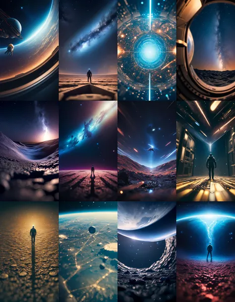 abstract dream, space, intricate, grand scale, alone, cinematic film still, insane detail, sharp focus, depth of field, realistic lighting, (realistic perspective), complex, (multiple subjects), 4k HDR