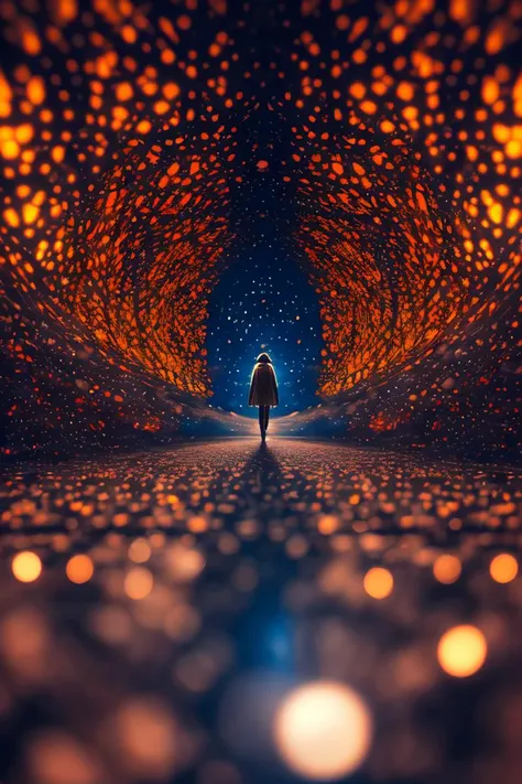 abstract dream, space, intricate, grand scale, alone, cinematic film still, insane detail, sharp focus, depth of field, realistic lighting, (realistic perspective), complex, (multiple subjects), 4k HDR
