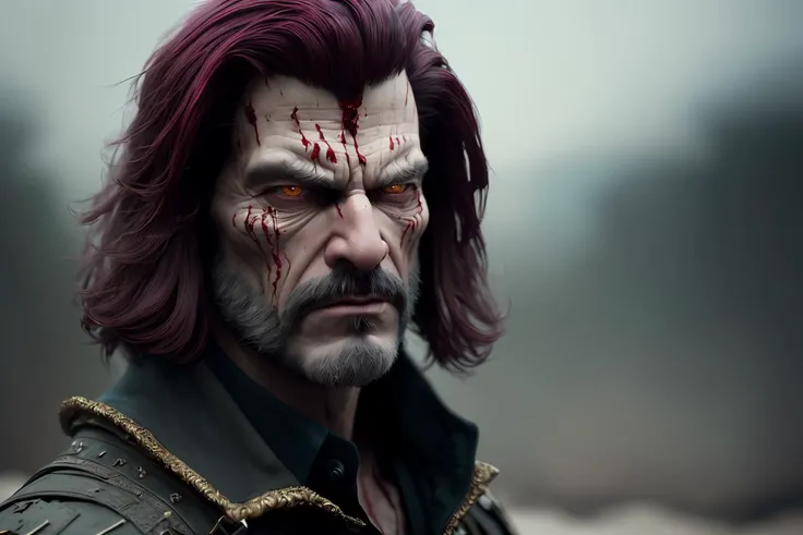 (masterpiece), (extremely intricate), fantasy, (((photorealistic photo of an evil hermit, male, villain, anti hero, evil face, masculine face, medium hair, Maroon hair, wicked, cruel, sinister, malicious, ruthless, masculine, athletic))), (((dark bloody clothing, intricate details on clothing))), (perfect composition:1.4), aspect ratio 1:1, beach, deviantart hd, artstation hd, concept art, detailed face and body, award-winning photography, margins, detailed face, professional oil painting by Ed Blinkey, Atey Ghailan, Jeremy Mann, Greg Manchess, Alex Gray, trending on ArtStation, trending on CGSociety, intricate, high detail, sharp focus, dramatic, award winning matte drawing cinematic lighting octane render unreal engine volumetrics dtx