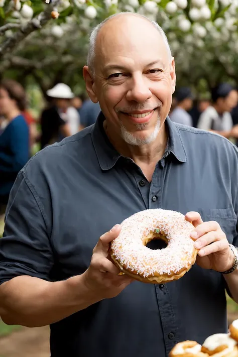 And Erick Avari broke the bread and spread upon it the churned milk of the (donut orchard)