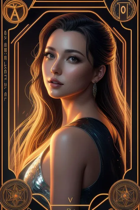 tarot card, altered carbon, neon, dreamy vibe, fibonacci, sweat drops, insane intricate, highly detailed, cinematic, atmospheric. digital painting, artstation, concept art, smooth, sharp focus, illustration, unreal engine 5, 8 k, art by artgerm and greg rutkowski and alphonse mucha, laura sava, laura palmer