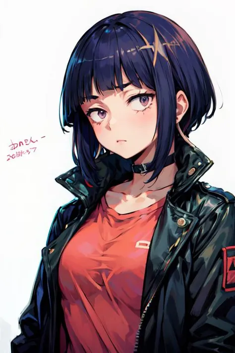 masterpiece, best quality, 1girl, upperbody, <lora:KyokaJirou-01:1>, jirou, pink shirt, jacket