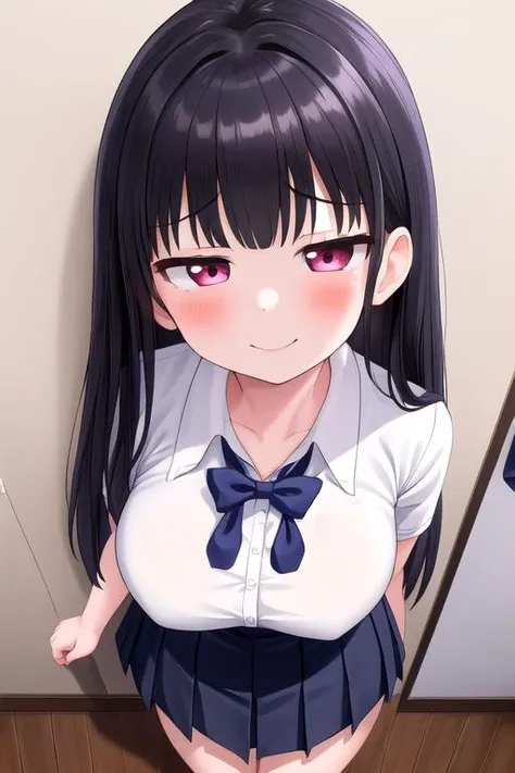masterpiece, best quality,ultra detail, <lora:anmnr01:0.3> <lora:add_detail:0.4>,<lora:GoodHands-vanilla:0.7>1girl and 1boy, kabedon pov <lora:kabedon_pov:0.7>,school uniform, leaning foward,, <lora:sensualface_type3:1>large breasts,evil smile