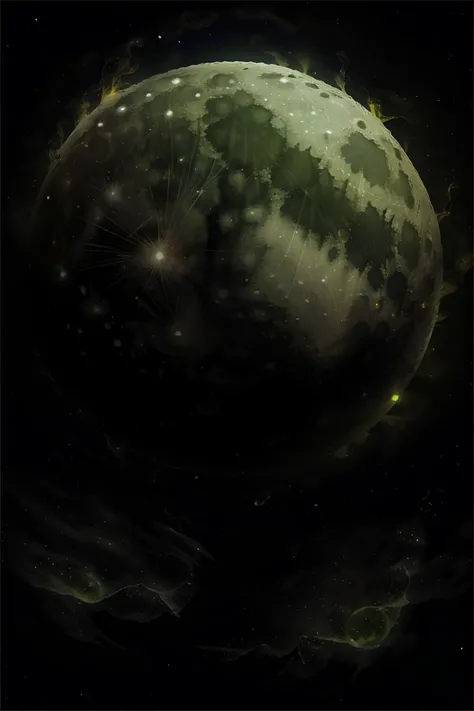 masterpiece, no humans, green moon, Solar-Powered Energy Room, HDR, <lora:GreenMoon:.8>