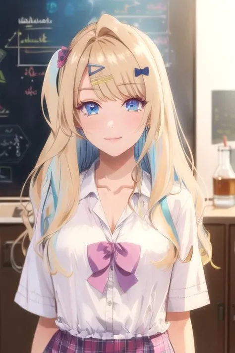 (best quality:1.1), (masterpiece:1.4), sketch, 1girl, solo, , upper body, , anime coloring, , <lora:runa_shirakawa:0.98>, runa_shirakawa, blonde hair, blue eyes, long hair, bangs, , , , bow, , white shirt, , , science fiction alternate history,