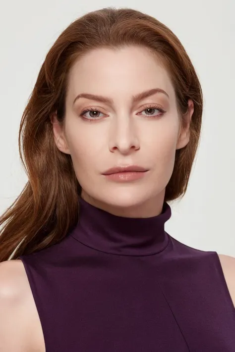 portrait, 1girl, woman in purple sleeveless turtleneck, simple background, soft colors, masterpiece, high quality, (high detailed skin:1.1)
<lora:esmé_bianco_lora_v01:1> esme82