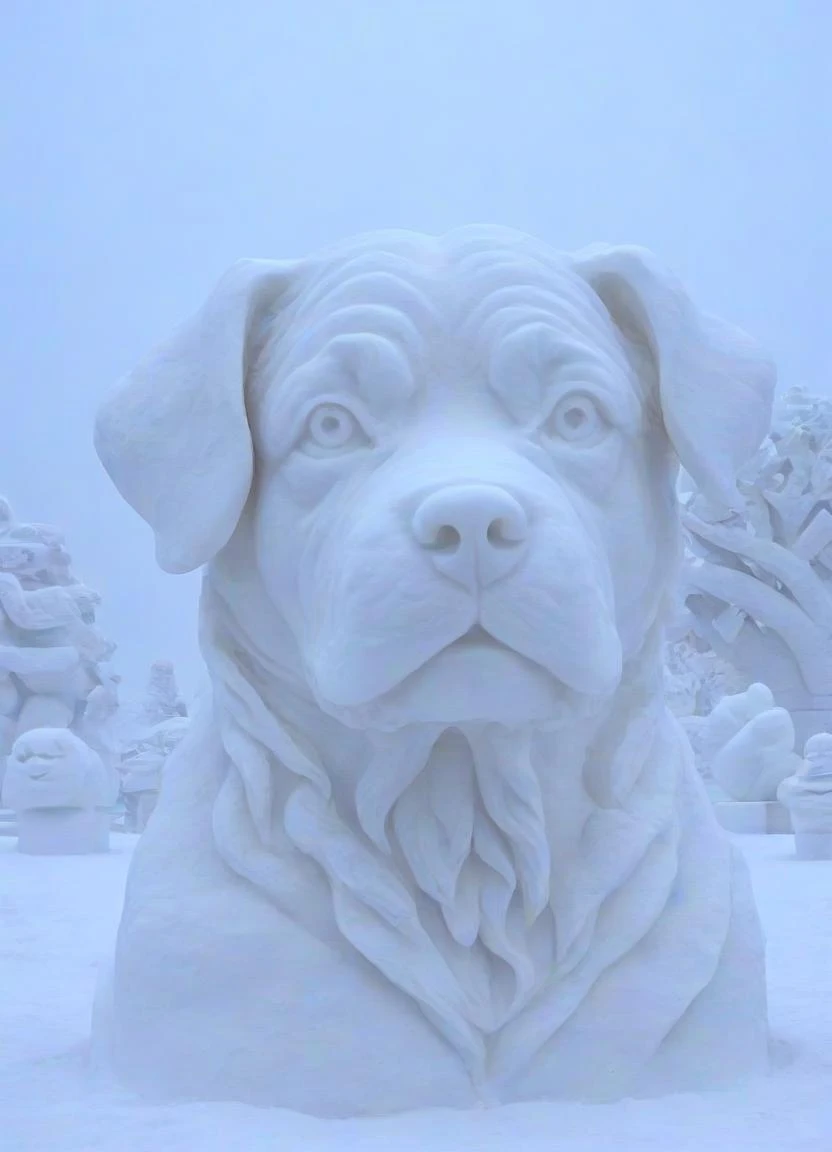 <lora:PE_SnowSculpture:0.8 > PESnowSculpture,Snowsculpture,
beautiful dog,
masterpiece, high resolution, octance 4k, high detail,