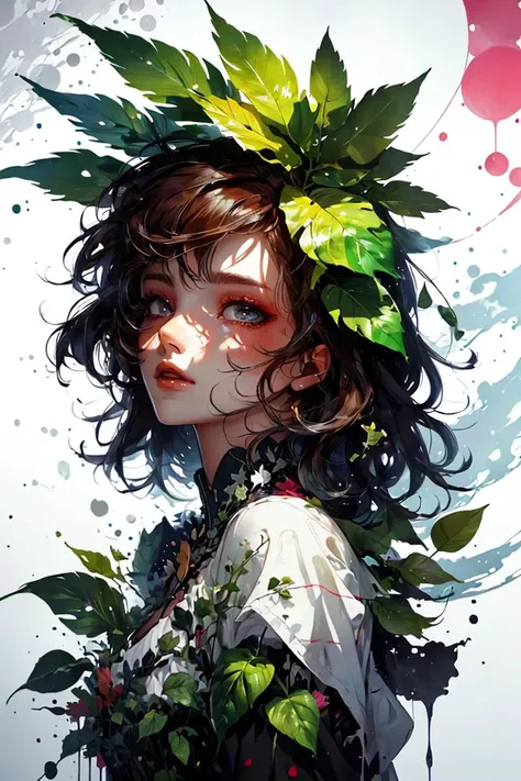 (Eliminated Digital Artwork:1.3) of (Cel shaded:1.3) <lora:wrenchleafloom:0.8> wrenchleafloom, gown, leaf, 1 woman, dress, vegetation,CGSociety,ArtStation,(Muted Colors:1.3),(close portrait:1.3),(Feminine:1.4),(beautiful:1.4),(attractive:1.3),handsome,calendar pose,perfectly detailed eyes,studio lighting,thematic background