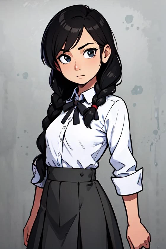 masterpiece,best quality,upper body,1girl,collared_shirt and flared_skirt as material3,色彩,photorealistic,negative space,low-braided long hair,small breasts,tareme,no nose,cowboy shot
Negative prompt: extra fingers, fewer fingers, bad-hands-5, by bad-artist, (bad eyes:1.2), (misfigured pupils:1.2), (bad clothing:1.3), (undetailed clothing:1.3), ng_deepnegative_v1_75t, verybadimagenegative_v1.3, (nonsensical backrounds:1.2), (bad backrounds:1.2), (bad shadows:1.2), (bad anatomy:1.1)verybadimagenegative_v1.3,
Steps: 20, Sampler: DPM++ 2M Karras, CFG scale: 5, Seed: 1511961669, Size: 512x768,