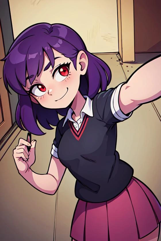 masterpiece,best quality,upper body,1girl,collared_shirt and flared_skirt as material3,色彩,color ink \(medium\),cropped,purple hair,small breasts,red eyes,troll,perspective
Negative prompt: extra fingers, fewer fingers, bad-hands-5, by bad-artist, (bad eyes:1.2), (misfigured pupils:1.2), (bad clothing:1.3), (undetailed clothing:1.3), ng_deepnegative_v1_75t, verybadimagenegative_v1.3, (nonsensical backrounds:1.2), (bad backrounds:1.2), (bad shadows:1.2), (bad anatomy:1.1)verybadimagenegative_v1.3,
Steps: 20, Sampler: DPM++ 2M Karras, CFG scale: 5, Seed: 227923980, Size: 512x768,