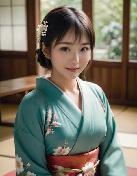 japanese woman, (photo realistic), (small smile),midi hair, kimono
indoor
<lora:kimono_LoRA_08R03:0.8>