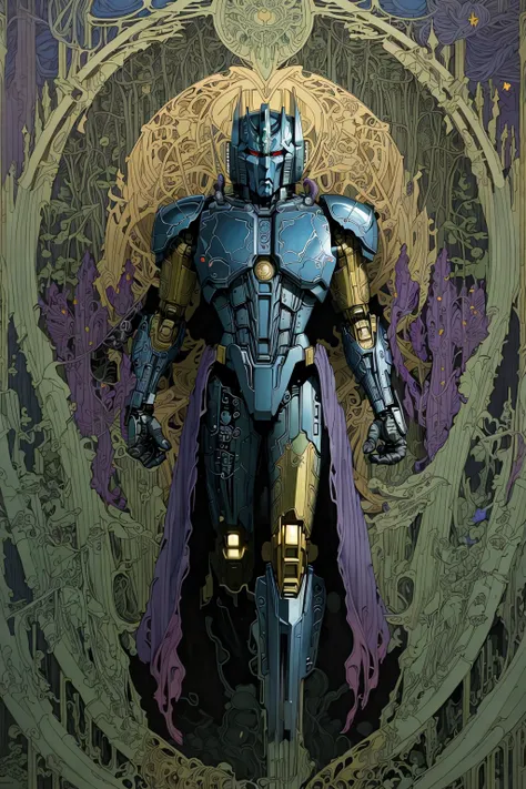 best quality, masterpiece, highly detailed, ultra-detailed, Optimus Prime autobot transformer <lora:Nouveau_last:0.5> Art Nouveau by Alphonse Mucha <lora:Goodsell_v1:0.5>