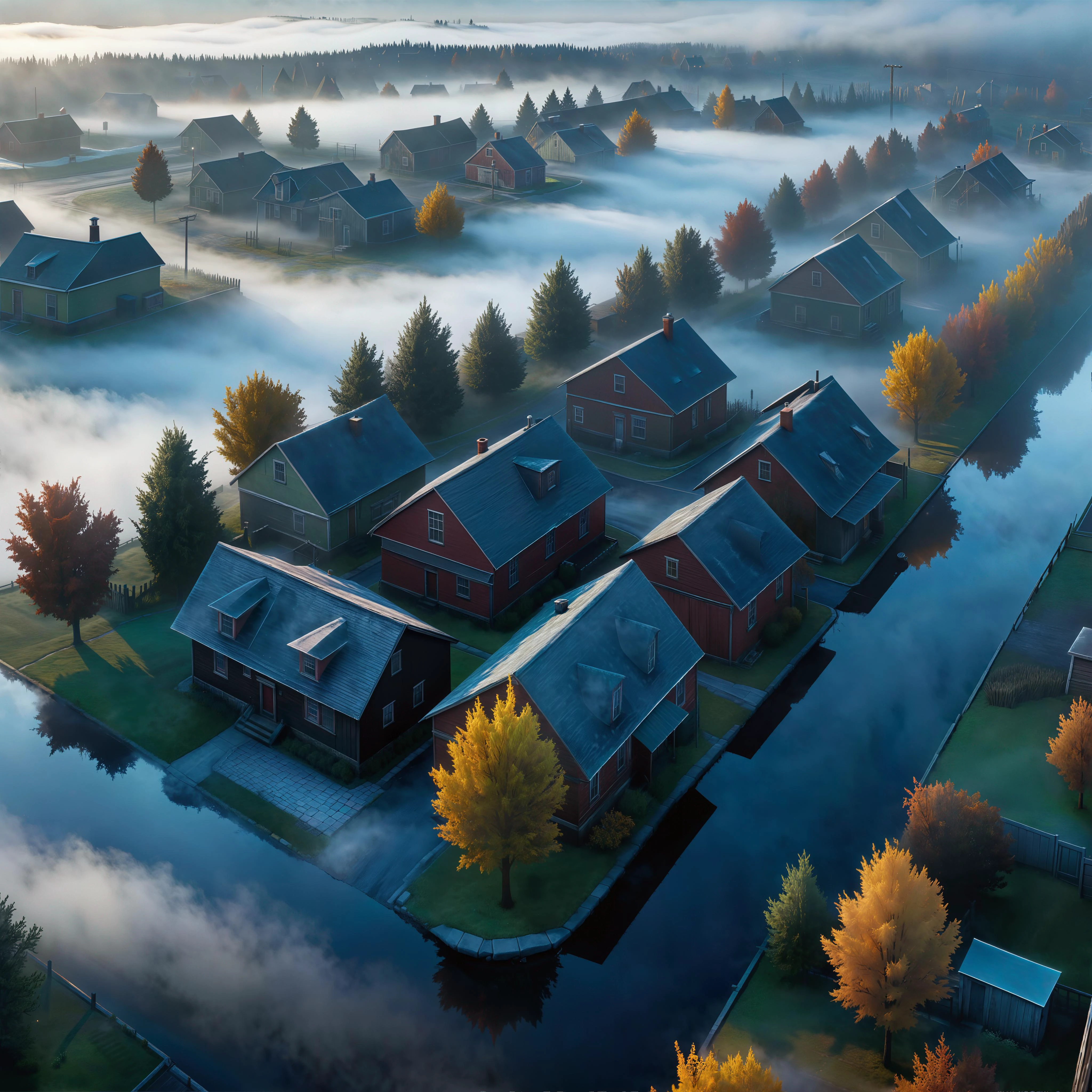 <lora:sdxl-microverse:0.75> microverse Silent Hill township with rising fog, deep shadows, beautiful, crisp, detailed, ultra detailed, intricate minute details, complex detail, incredibly detailed, microscopic photo, photorealism, smooth, sharp focus, high resolution, detailed, 8k, HDR, sharp focus, RAW color photo