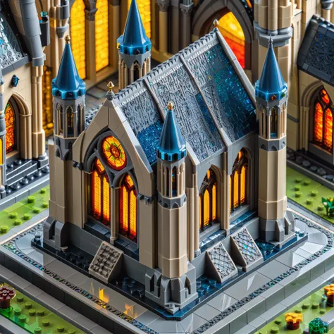<lora:sdxl-microverse:0.75> microverse of a miniature lego cathedral with beautiful stained glass windows, ancient stone, towering gothic cathedral decorated with gargoyles and spires, detailed, ultra detailed, intricate minute details, complex detail, incredibly detailed, microscopic photo, photorealism, smooth, sharp focus, high resolution, detailed, 8k, HDR, sharp focus, RAW color photo