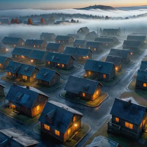 <lora:sdxl-microverse:0.75> microverse Silent Hill township with rising fog, deep shadows, beautiful, crisp, detailed, ultra detailed, intricate minute details, complex detail, incredibly detailed, microscopic photo, photorealism, smooth, sharp focus, high resolution, detailed, 8k, HDR, sharp focus, RAW color photo
