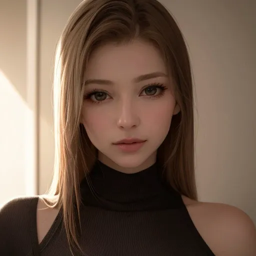 <lora:katerinasoria_sd15_512_128_64_v1:1> 1girl solo looking at viewer wearing a turtleneck sweater epiCRealism