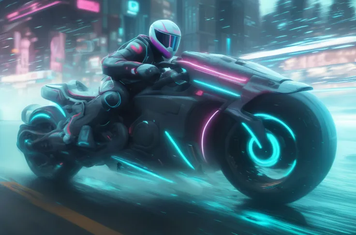 Cyberbike,Cyberpunk background,Cyberpunk style,black body,red lamp,green Neon special effects,vehicle focus,night,outdoors,1boy in a helmet riding a Cyberbike,high speed driving,<lyco:smm1:1>,<lora:add_detail:1>,