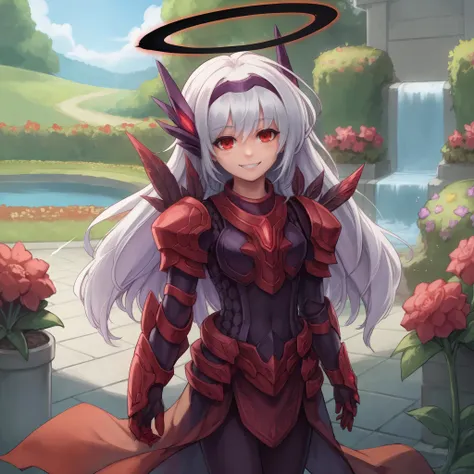 score_9, score_8_up, score_7_up, source_anime, cowboy shot, standing,
darkmel, white hair, red eyes, halo, armor, looking at viewer, evil smile,
garden,  <lora:2024-02-25_02-12-57-save-960-4-0:0.8>   <lora:kittew-artist-richy-v1_pdxl:0.8>