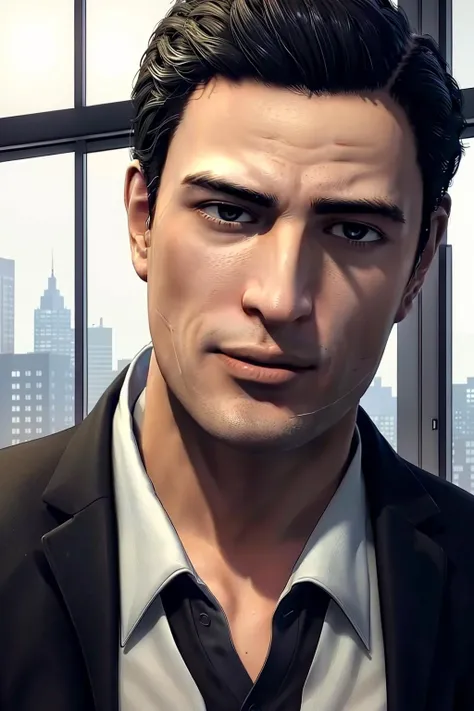 (day),high rise apartment, windows,
Black_suit,Black_jacket,black tie,white shirt,
<lora:vito_scaletta_mafia2-KK77-V1:0.7>,
black hair,black eyes,Bangs,Short hair,
1 Man, 40yo,male,looking at viewer,
NSFW,official art,extremely detailed CG unity 8k wallpaper, perfect lighting,Colorful, Bright_Front_face_Lighting,
(masterpiece:1.0),(best_quality:1.0), ultra high res,4K,ultra-detailed,
photography, 8K, HDR, highres, absurdres:1.2, Kodak portra 400, film grain, blurry background, bokeh:1.2, lens flare, (vibrant_color:1.2)