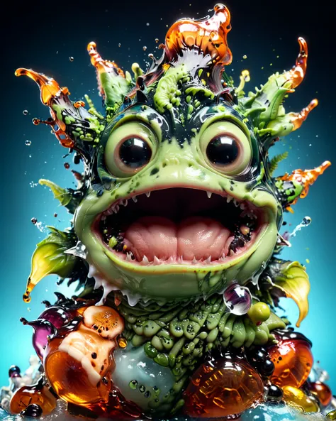 bunch of slimy goo forming an animal, 8k, raw, tone mapping, subsurface scattering, raytracing, octane, cinematic volumetric lighting, rim lighting <lora:xl_more_art-full_v1:1><lora:add-detail-xl:1><lora:zhibi:1> zhibi