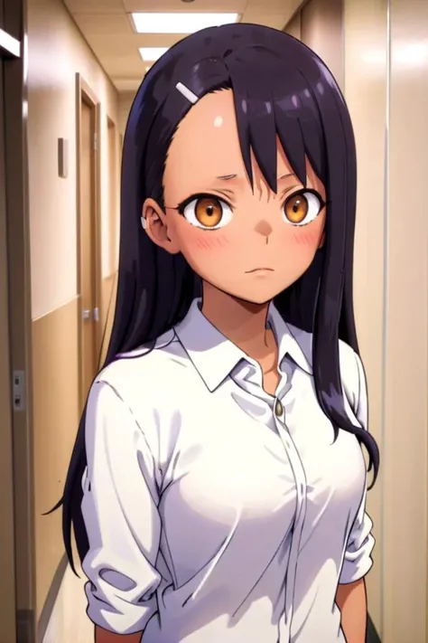 <lora:nagatoro hayase-000015:0.63>
a girl nagatoro hayase standing in a japanese school hallway, she is wearing a collared white shirt,
she is sneering, her face is hyper detailed, teasing´
draw it in the style of Don't Toy with Me, Miss Nagatoro
The soft lighting and detailed surroundings create an immersive environment where imagination runs wild
hyper-detailed,hyper-detailed face, high quality visuals, dim Lighting, sharply focused, octane render, 8k UHD
