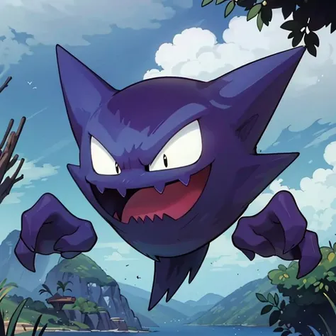 ((masterpiece,best quality)),
<lora:Haunter_Pokemon_Anime:0.9>, Haunter_Pokemon, floating, no humans, pokemon \(creature\),
solo, smiling, looking at viewer,
cinematic composition,