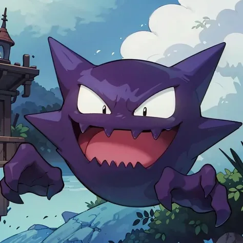 ((masterpiece,best quality)),
<lora:Haunter_Pokemon_Anime:0.9>, Haunter_Pokemon, floating, no humans, pokemon \(creature\),
solo, smiling, looking at viewer,
cinematic composition,