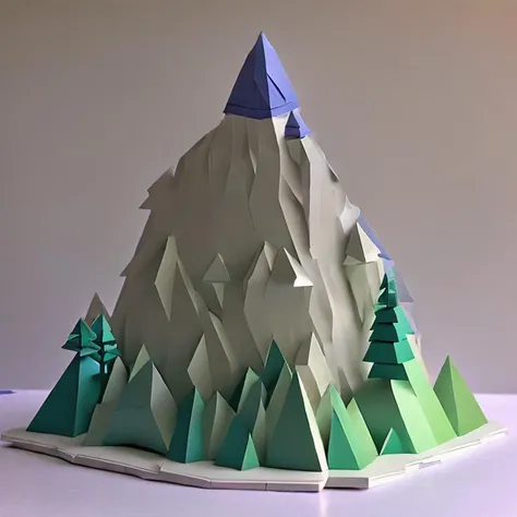 paper craft style mountain of gifts