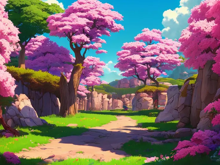 A hyperdetailed photo of a beautiful and clean RPG background in the style of Ghibli Studio and Ufotable and Kyoto Animation and A-1 Pictures and Kadokawa and Aniplex and Charlie Bowater and Atey Ghailan, colorful anime art without text, vibrant and vivid and saturated colors creating lush and detailed worlds with beautiful art trending on ArtStation 16k PBR HQ hyperrealist photorealistic lighting and volumetric hard shadows