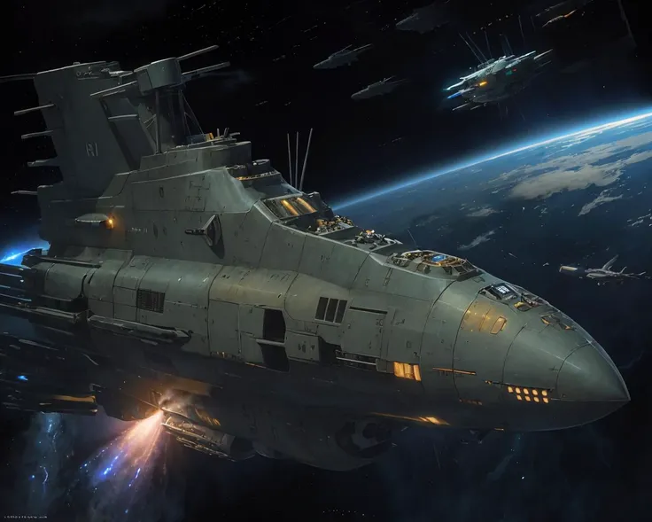 best quality,masterpiece,highly detailed,ultra-detailed,
(logh spacecraft, space_battleship look like Dagger science fiction , scifi :1.1) in orbit earth \(planet\), starry sky, nebula, beam,laser,glowing engin,
<lora:LOGH_FPA_V02:0.75>