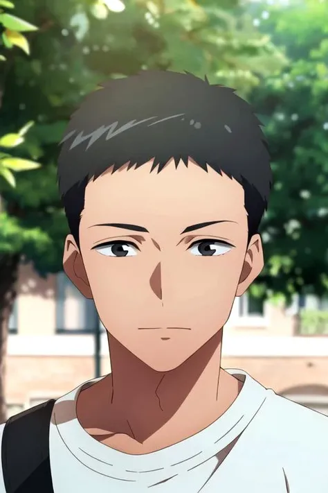 masterpiece, best quality, photorealistic, 1boy, solo, male focus, looking at viewer, upper body, depth of field, , realistic, <lora:junta_hayami:0.74>, junta_hayami, black hair, black eyes