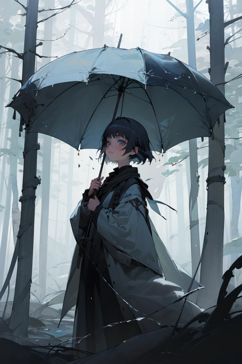 Amidst a misty forest, a girl emerges, her form bathed in a soft, otherworldly light. The scene captures the essence of a 90s dark fantasy movie, evoking a sense of wonder and curiosity. The moody lighting and tranquil ambiance add depth and atmosphere, as if the girl is a character from a forgotten tale. This artwork is a true masterpiece, showcasing the artist's ability to transport viewers to a realm of imagination and magic.
<lora:colorFish_v10:0.6> <lora:nijiexp:0.3>