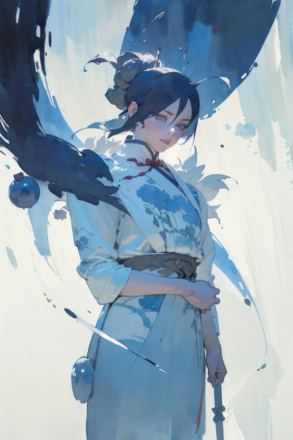 (photorealistic:1.5),6+girls and boys,varied expressions,Wuxia Warrior,Opulent Equipment,Cinematic Ambience,(Alluring Outfit:1.6),dark Theme,Dark Fantasy,(Violent Aesthetics:1.6),Majestic Landscapes,Traditional Chinese Attire
<lora:flat2:0.7> <lora:dtl11-cnlight:-0.7> <lora:colorFish_v10:1> (watercolor rendering:1.3),colorful patterns, flat colors, (high contrast within the same hue:1.3)